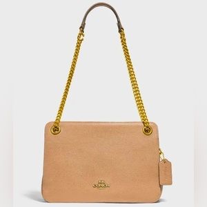 Coach Bryant Convertible Tan Leather Carryall Purse